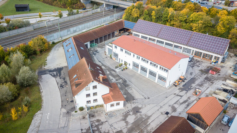 Bild aus der Luft über den Bauhof Sicht 2